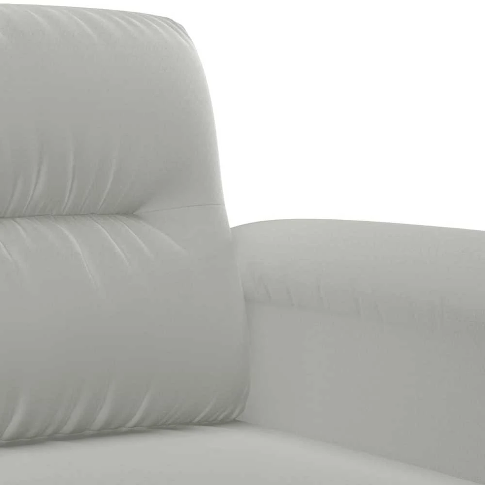 Sofa Sofos komplektas su pagalvėmis, 3 dalių, pilkas, audinys