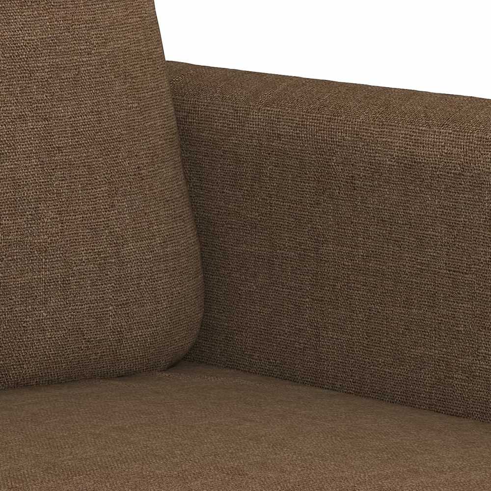 Sofa Sofos komplektas su pagalvėmis, 3 dalių, rudas, audinys
