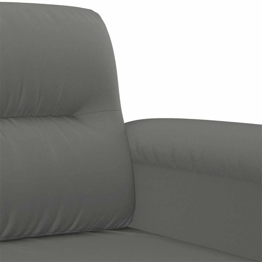 Sofa Sofos komplektas su pagalvėmis, 3 dalių, pilkas, audinys