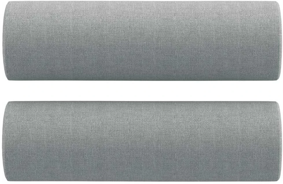 Sofa Sofos komplektas su pagalvėmis, 3 dalių, pilkas, audinys