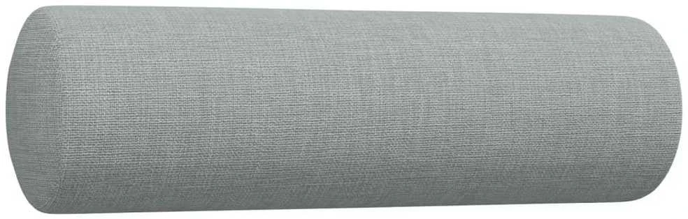 Sofa Sofos komplektas su pagalvėmis, 3 dalių, pilkas, audinys