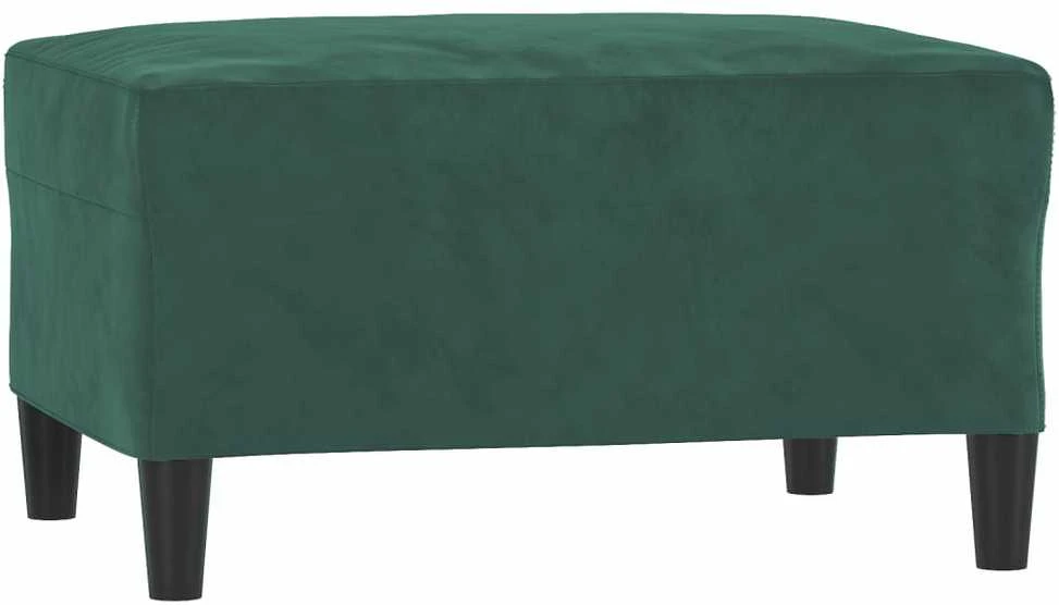 Sofa Sofos komplektas su pagalvėmis, 4 dalių, žalias, aksomas