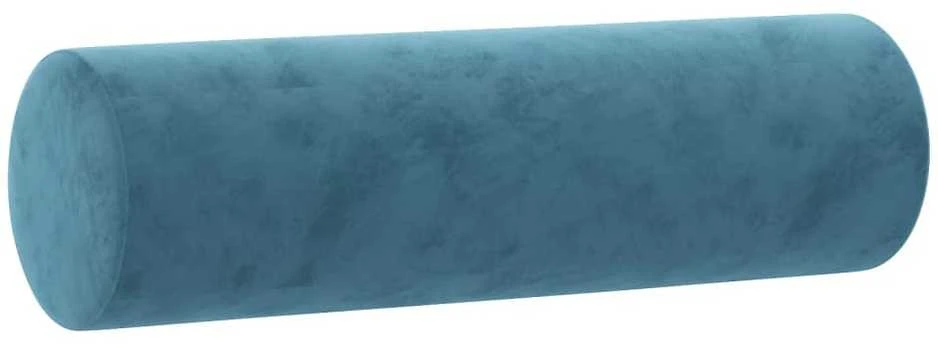 Sofa Sofos komplektas su pagalvėmis, 4 dalių, mėlynas, aksomas