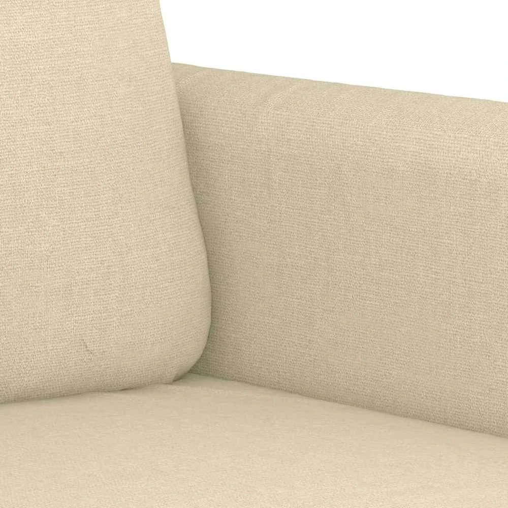 Sofa Sofos komplektas su pagalvėmis, 4 dalių, kreminis, audinys