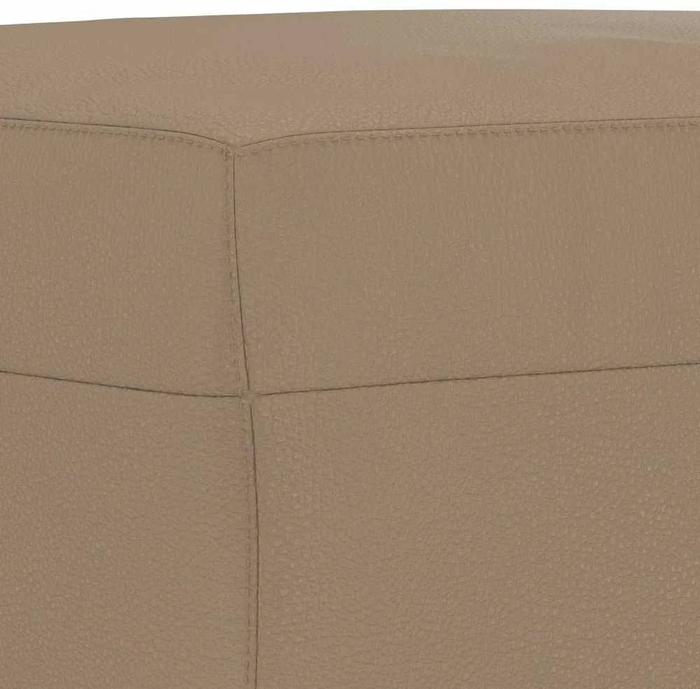 Sofa Sofos komplektas su pagalvėmis, 4 dalių, kapučino, dirbtinė oda