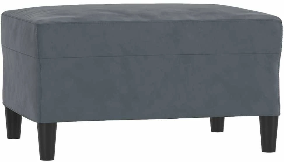 Sofa Sofos komplektas su pagalvėmis, 4 dalių, pilkas, aksomas
