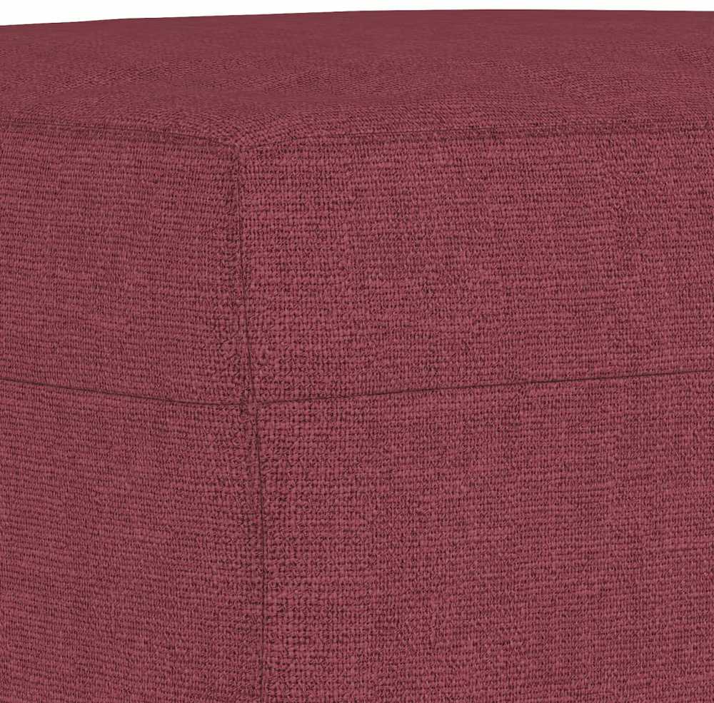 Sofa Sofos komplektas su pagalvėmis, 4 dalių, vyno, audinys