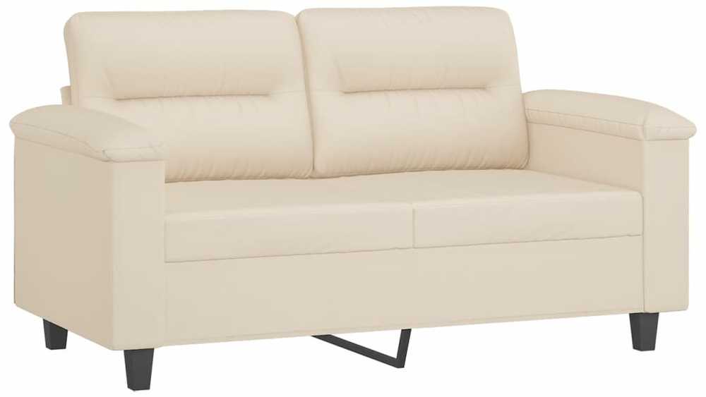 Sofa Sofos komplektas su pagalvėmis, 4 dalių, smėlio, audinys
