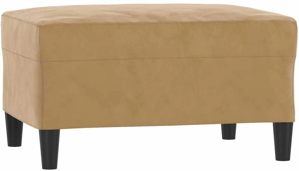 Sofa Sofos komplektas su pagalvėmis, 4 dalių, rudas, aksomas