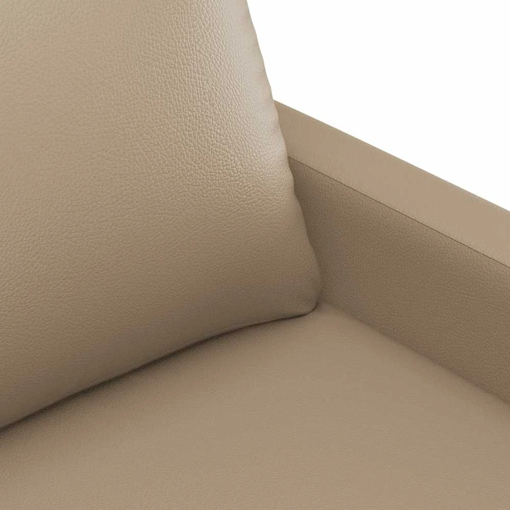 Sofa Sofos komplektas su pagalvėmis, 4 dalių, kapučino, dirbtinė oda