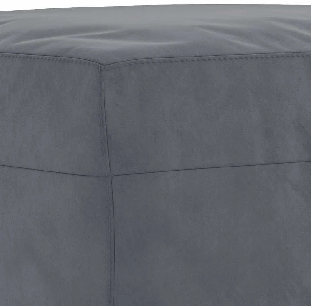 Sofa Sofos komplektas su pagalvėmis, 4 dalių, pilkas, aksomas