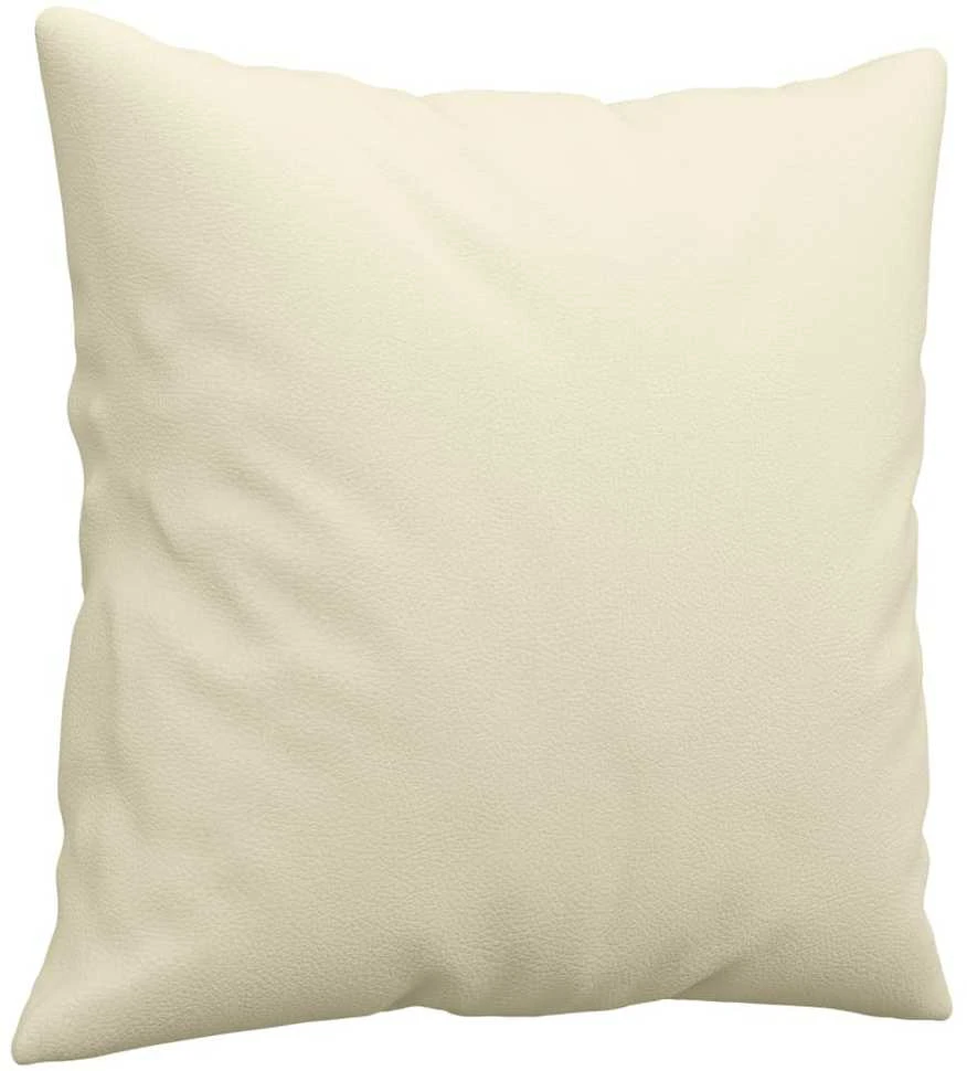 Sofa Sofos komplektas su pagalvėmis, 4 dalių, kreminis, dirbtinė oda