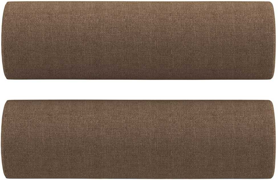 Sofa Sofos komplektas su pagalvėmis, 4 dalių, rudas, audinys
