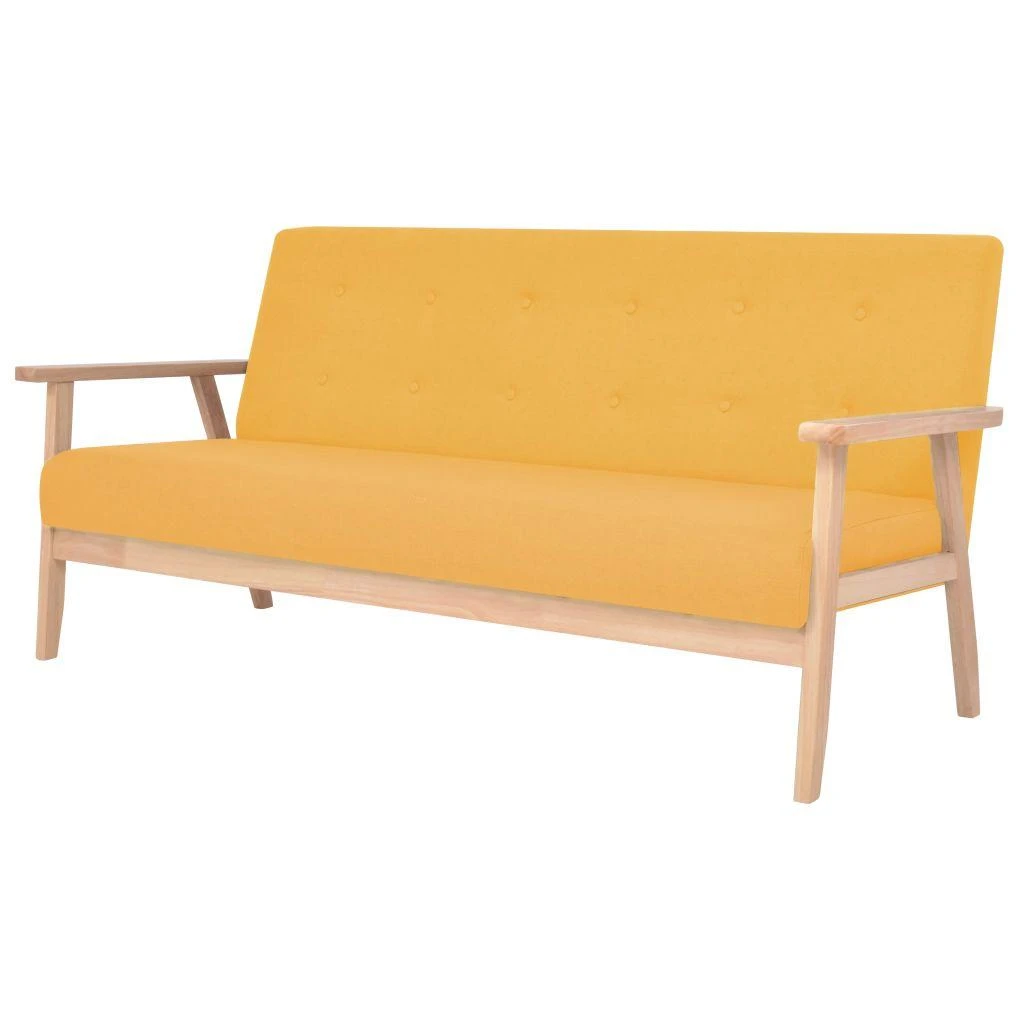 Sofa Sofos komplektas, 2 d., audinys, geltonas