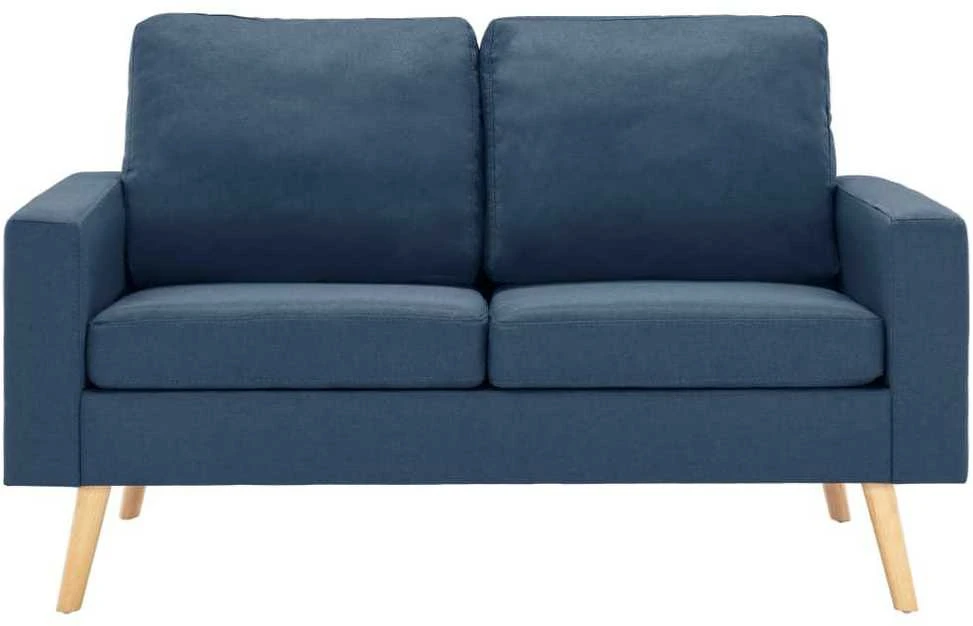 Sofa Sofos komplektas, 2 dalių, mėlynas, audinys (288697+288707)