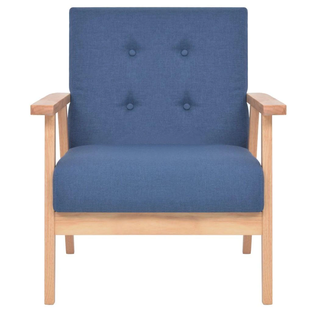 Sofa Sofos komplektas, 2d., audinys, mėlynas