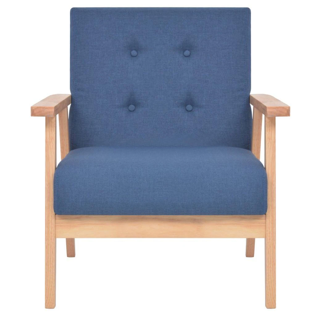 Sofa Sofos komplektas, 2d., audinys, mėlynas