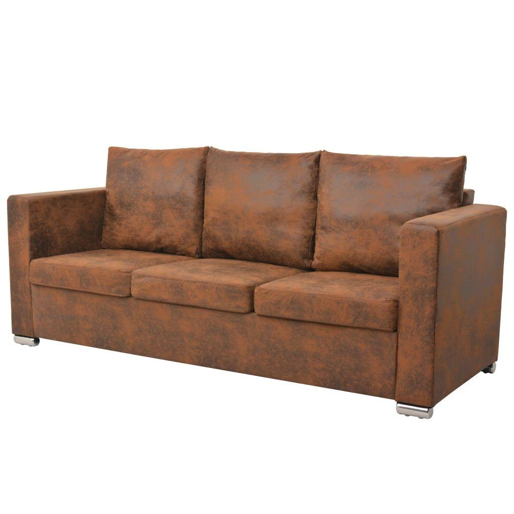 Sofa Sofos komplektas, 2d., dirbtinė zomšos oda
