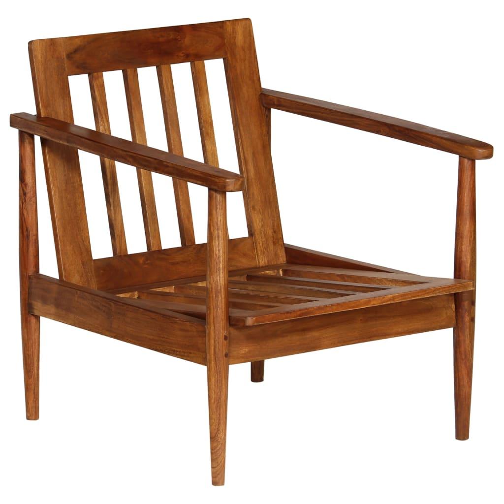Sofa Sofos komplektas, 3 dalių, rudas, tikra oda ir akacijos masyvas