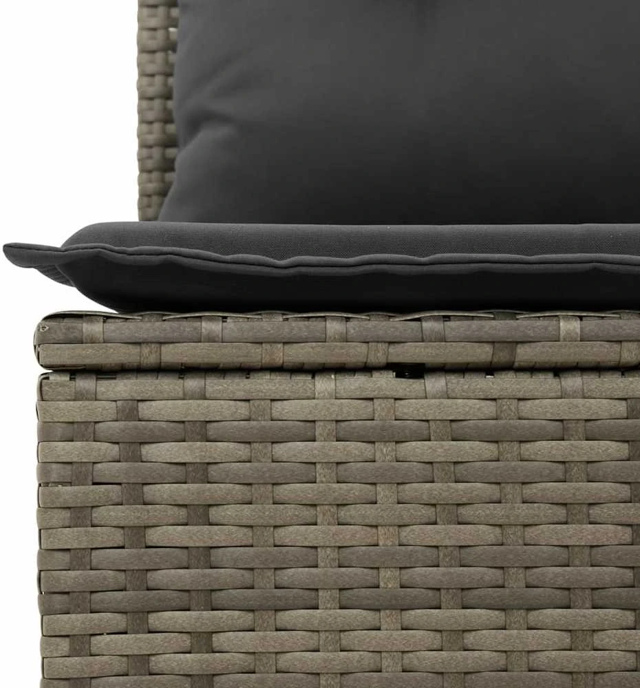 Sofa Sofos komplektas su pagalvėlėmis, 6 dalių, pilkas, poliratanas