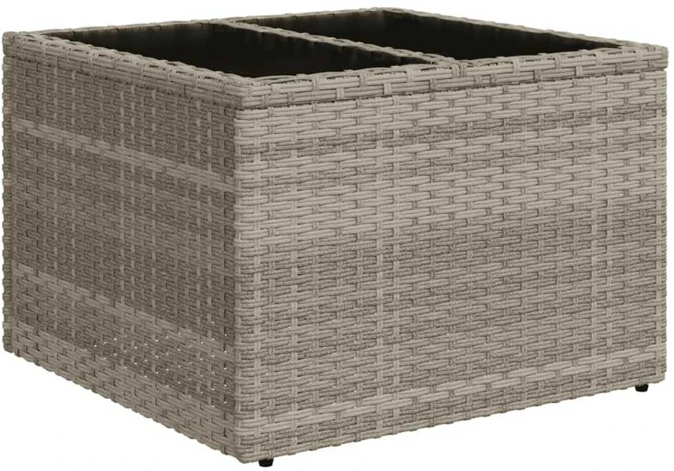 Sofa Sofos komplektas su pagalvėlėmis, 9 dalių, pilkas, poliratanas