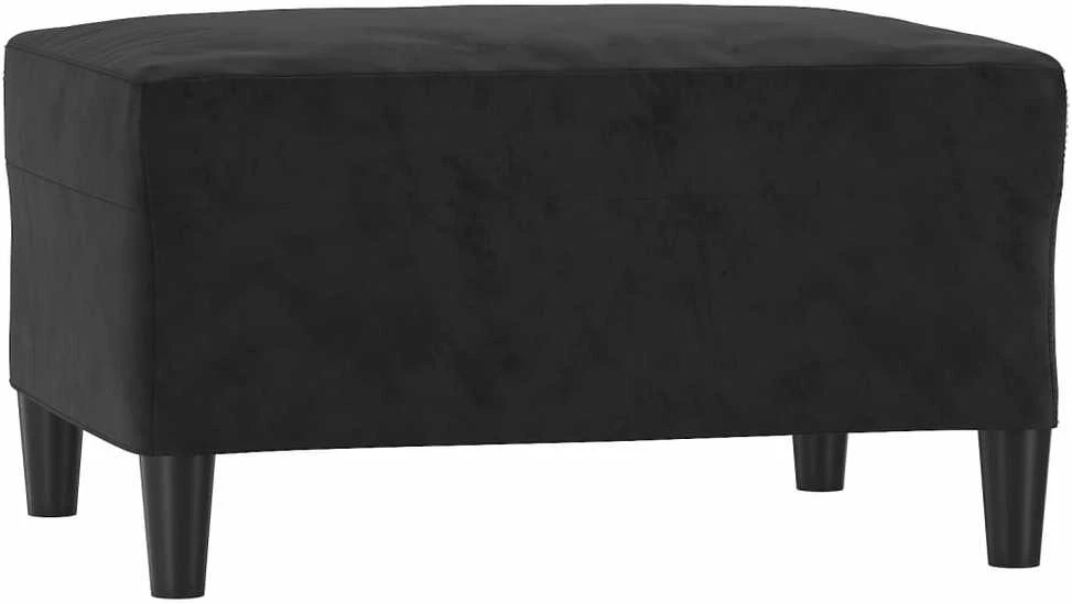 Sofa Sofos komplektas su pagalvėmis, 3 dalių, juodas, aksomas