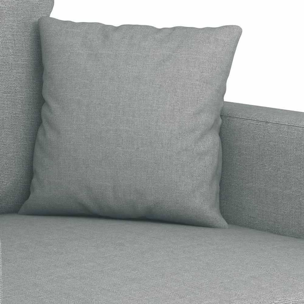 Sofa Sofos komplektas su pagalvėmis, 4 dalių, pilkas, audinys