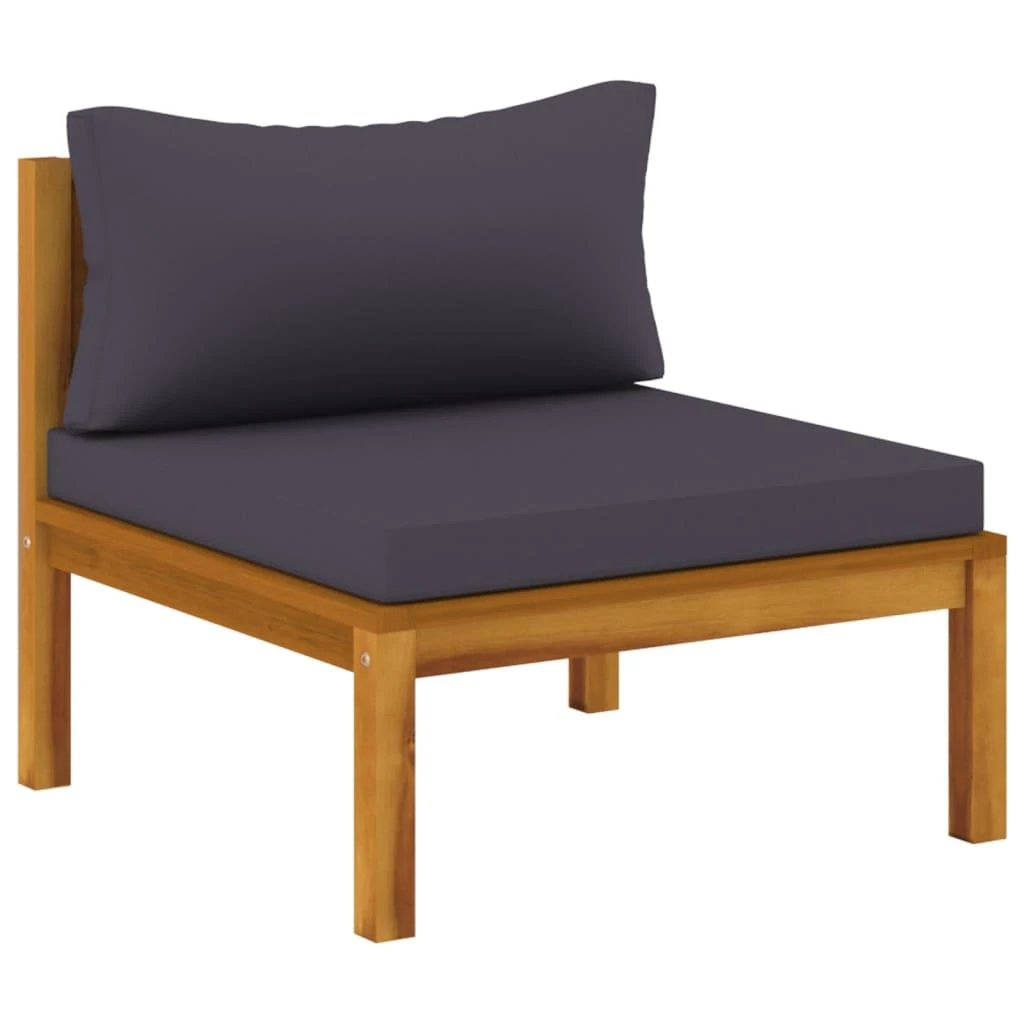 Sofos komplektas su pilkomis pagalvėmis, 2 dalių, akacija