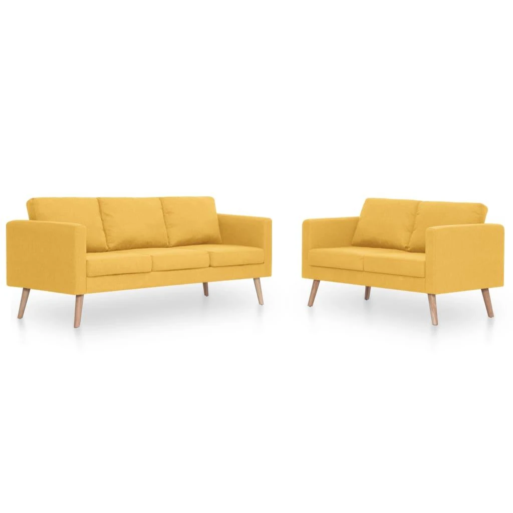 Sofa Sofų komplektas, 2d., geltonas, audinys