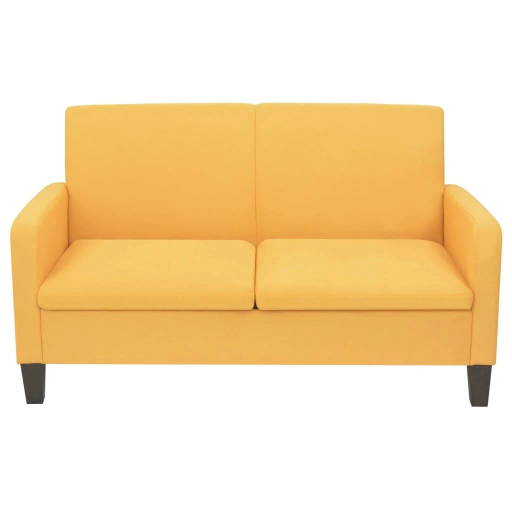 Sofa Sofų komplektas, 2d., geltonos spalvos, audinys