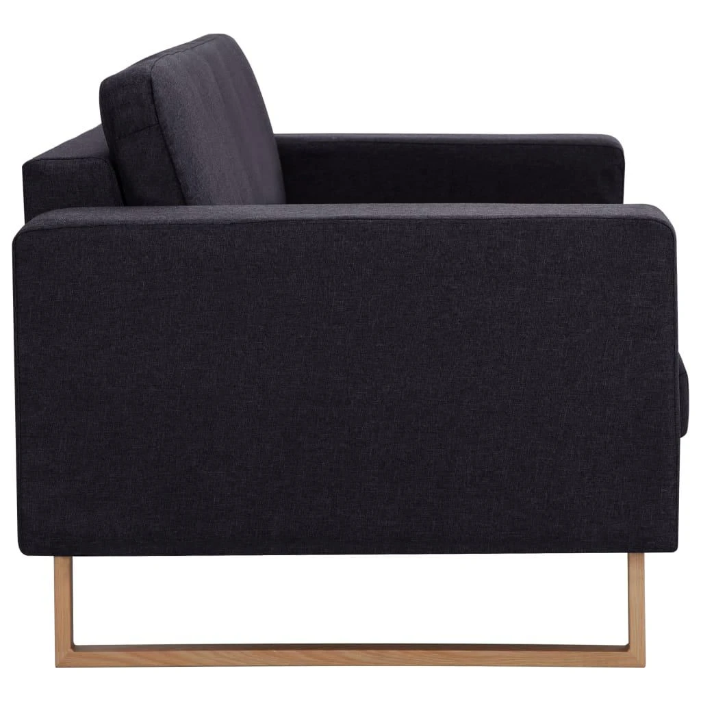 Sofa Sofų komplektas, 2d., juodas, audinys