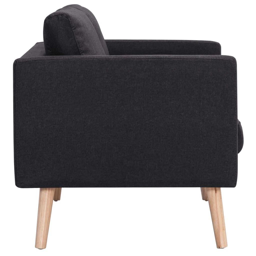Sofa Sofų komplektas, 2d., juodas, audinys