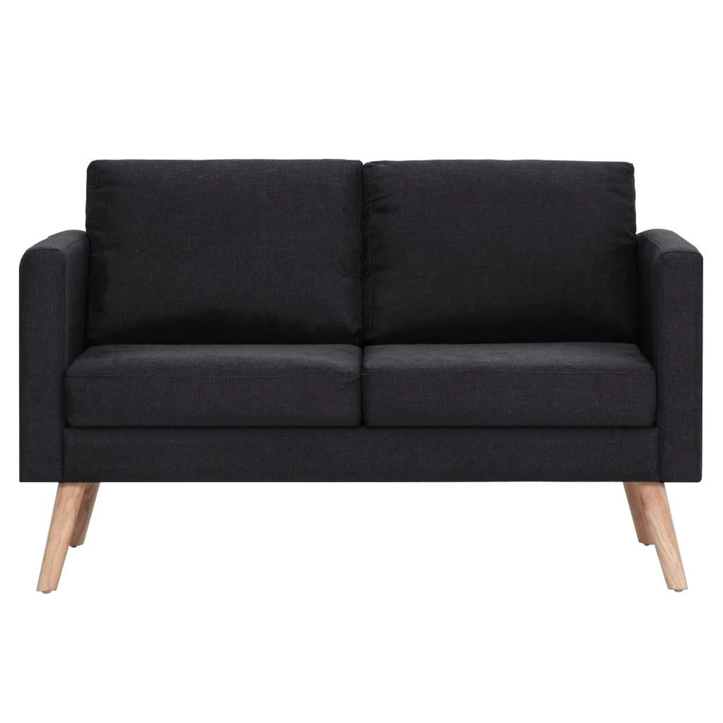 Sofa Sofų komplektas, 2d., juodas, audinys