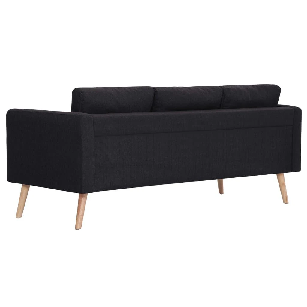 Sofa Sofų komplektas, 2d., juodas, audinys