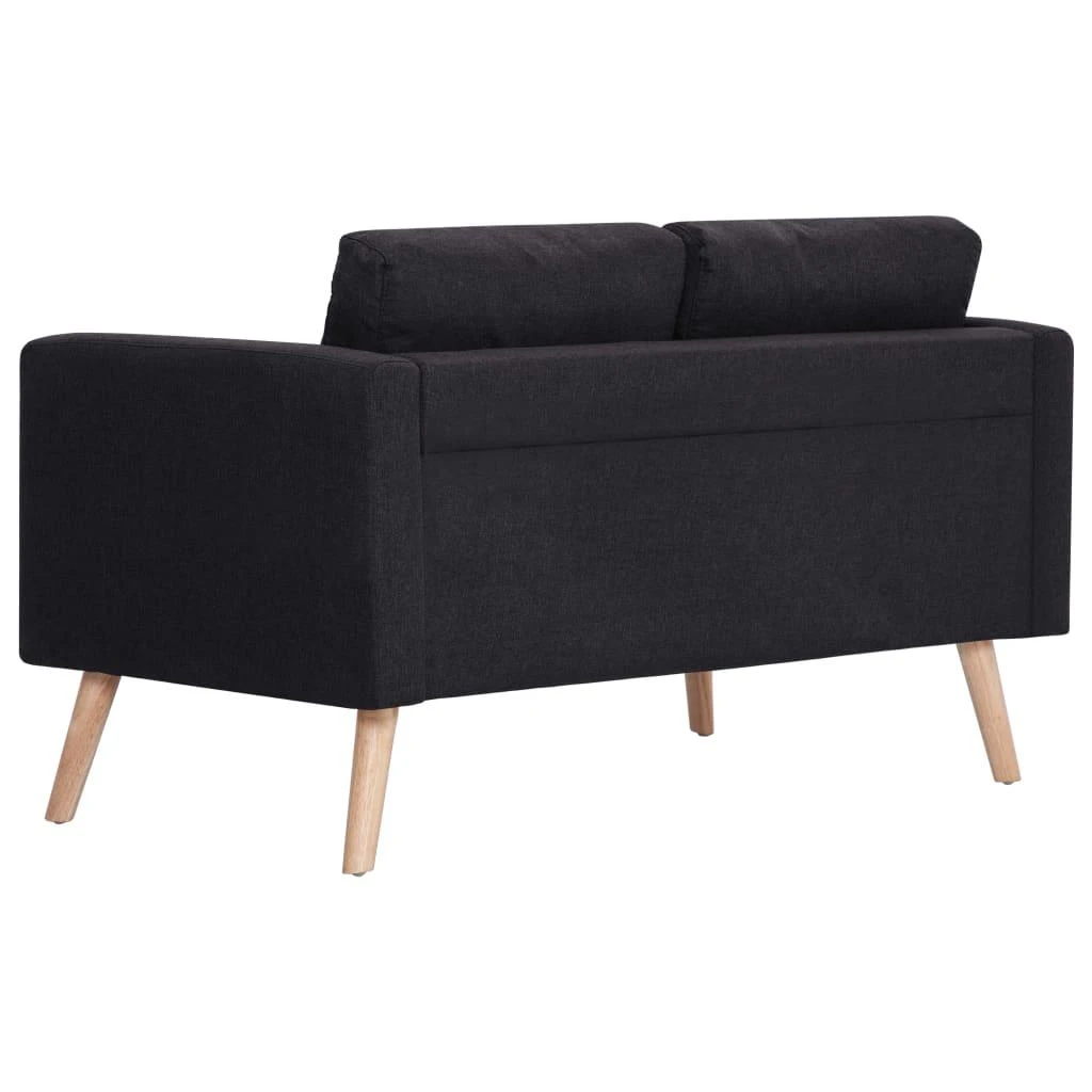 Sofa Sofų komplektas, 2d., juodas, audinys