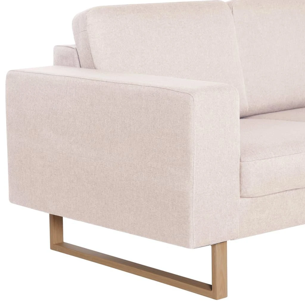 Sofa Sofų komplektas, 2d., kreminės sp., audinys