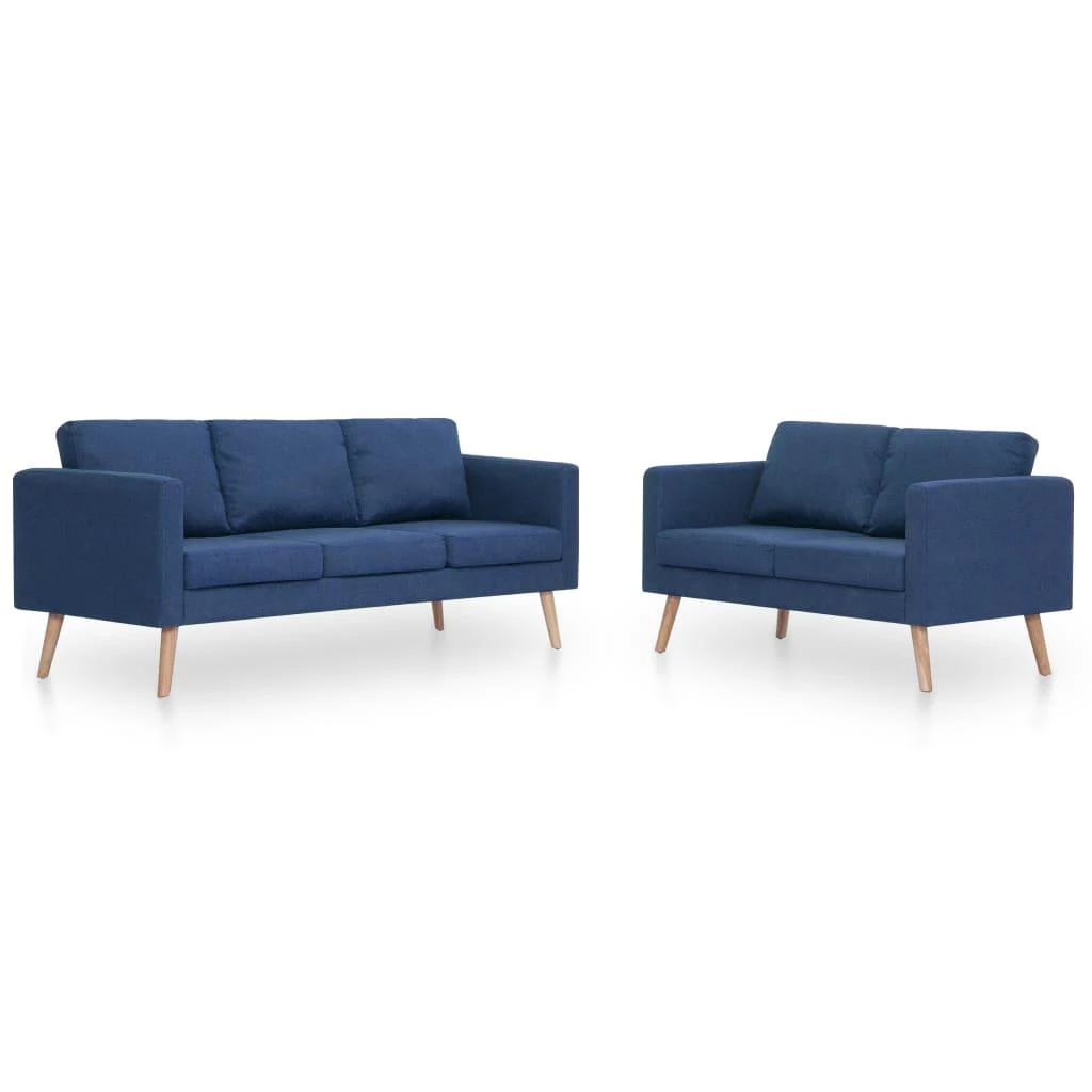 Sofa Sofų komplektas, 2d., mėlynas, audinys