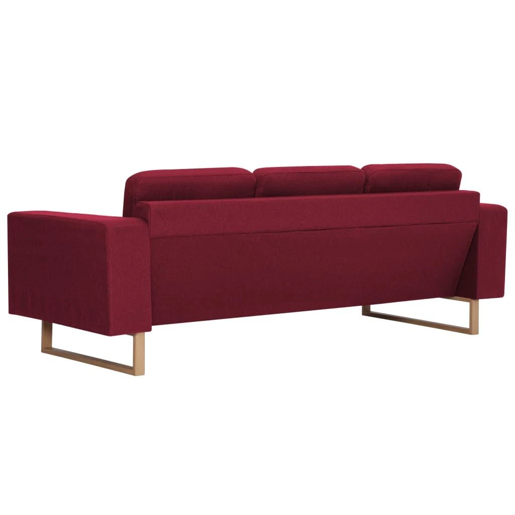 Sofa Sofų komplektas, 2d., vyno raud. sp., audinys