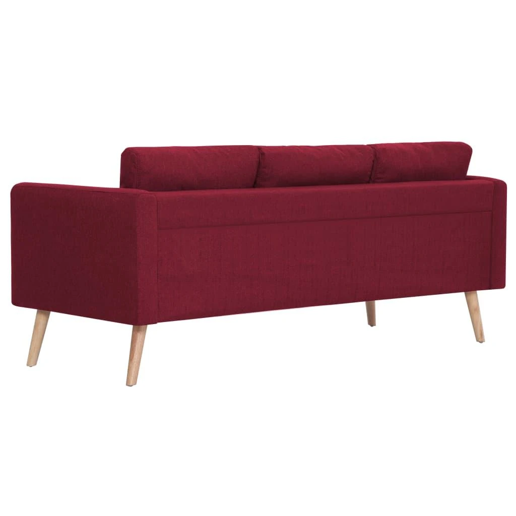 Sofa Sofų komplektas, 2d., vyno raud. sp., audinys