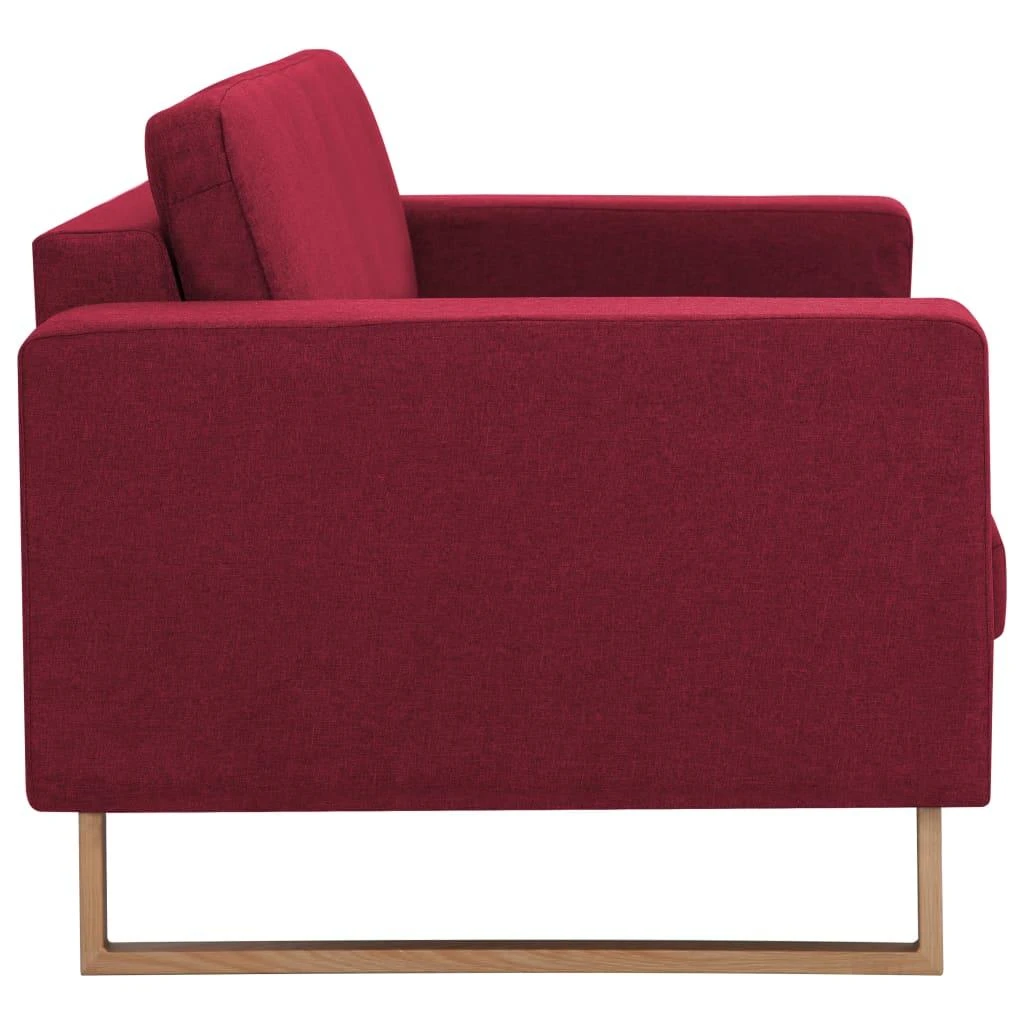 Sofa Sofų komplektas, 2d., vyno raud. sp., audinys