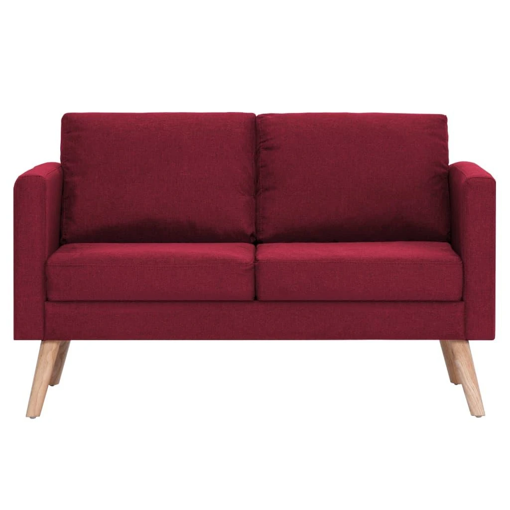 Sofa Sofų komplektas, 2d., vyno raud. sp., audinys