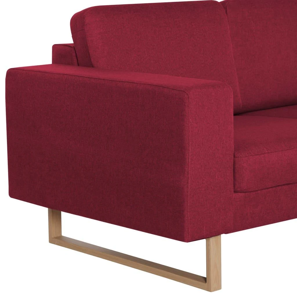 Sofa Sofų komplektas, 2d., vyno raud. sp., audinys