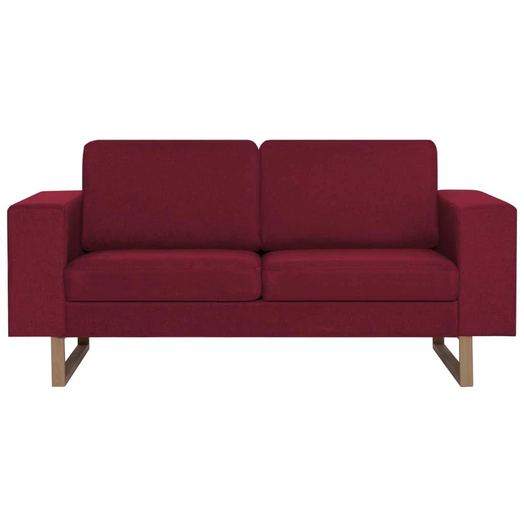 Sofa Sofų komplektas, 2d., vyno raud. sp., audinys