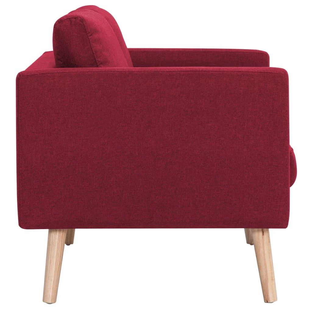 Sofa Sofų komplektas, 2d., vyno raud. sp., audinys