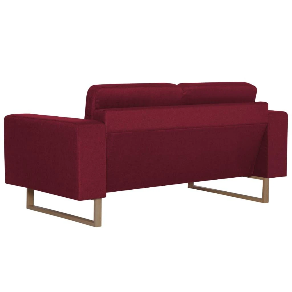 Sofa Sofų komplektas, 2d., vyno raud. sp., audinys