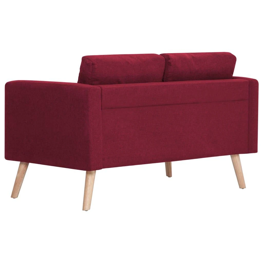 Sofa Sofų komplektas, 2d., vyno raud. sp., audinys