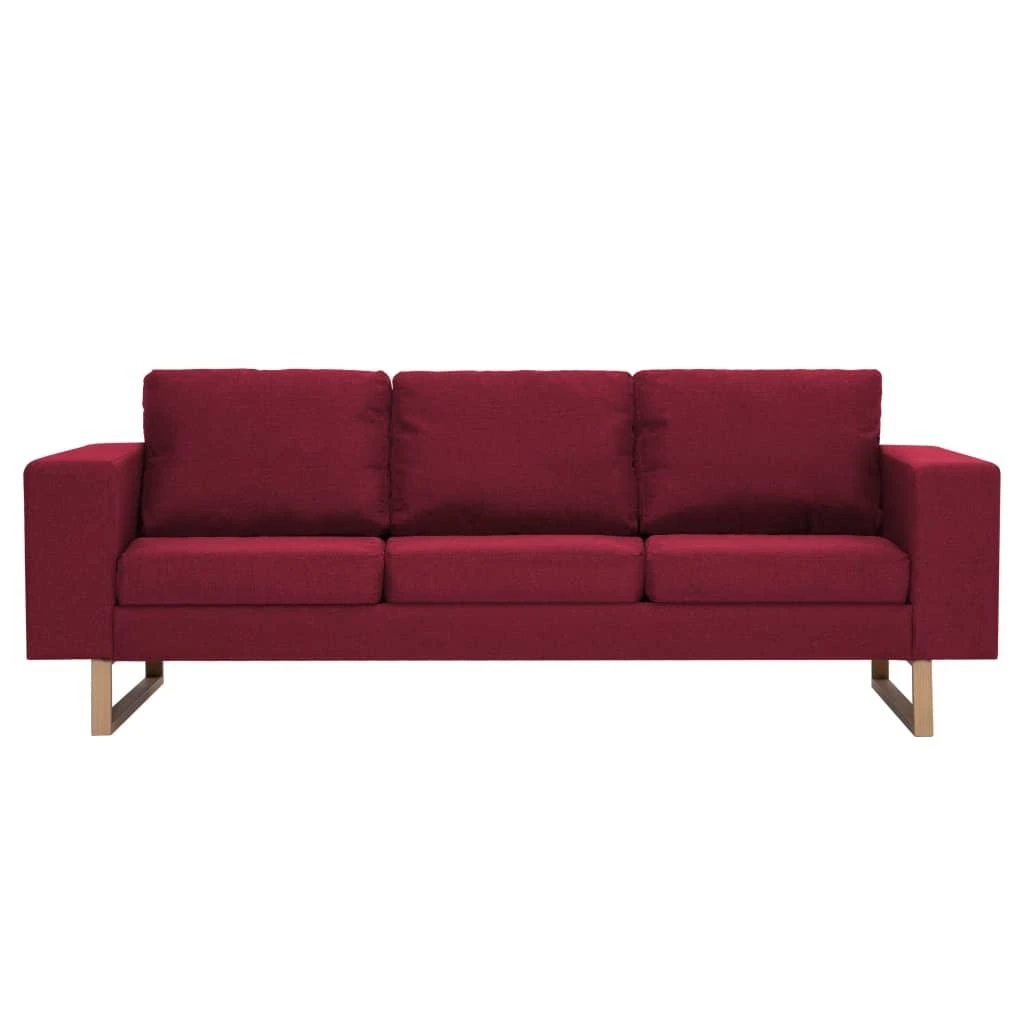Sofa Sofų komplektas, 2d., vyno raud. sp., audinys