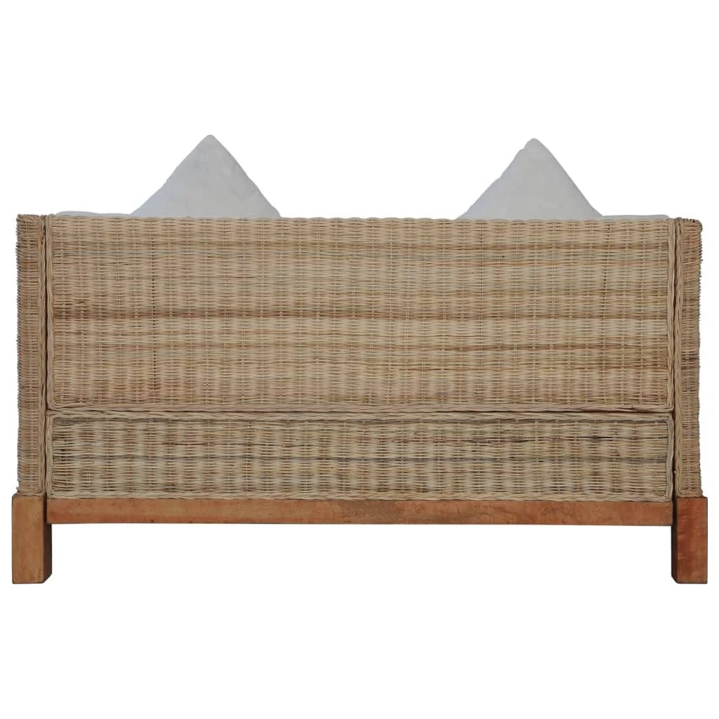 Sofa Sofų komplektas su pagalvėlėmis, 2 d., natūralus ratanas