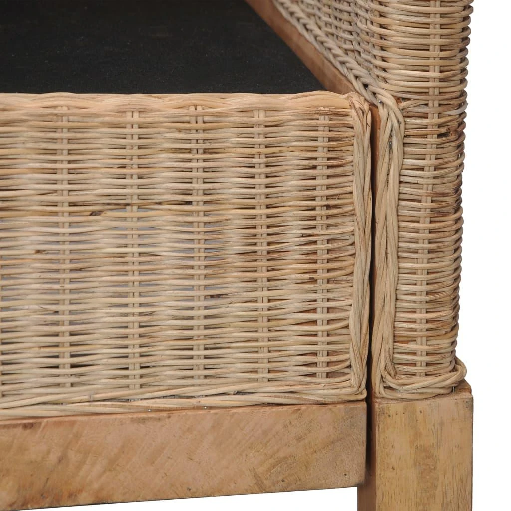 Sofa Sofų komplektas su pagalvėlėmis, 2 d., natūralus ratanas