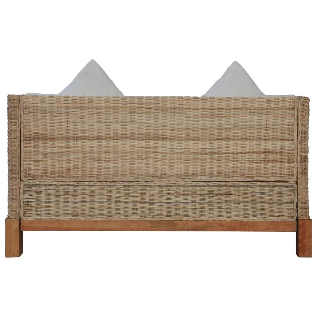 Sofa Sofų komplektas su pagalvėlėmis, 3 d., natūralus ratanas